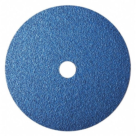 Zoro Select Fiber Disc, 7", 7/8" Hole Mount, Blue, PK25 78072775360