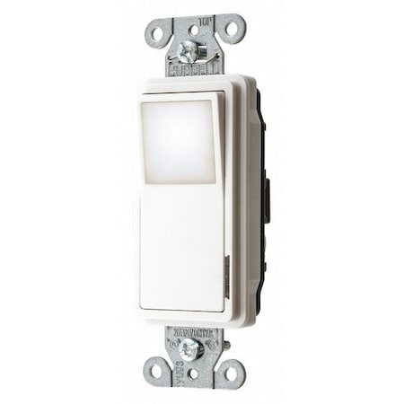 Hubbell Wiring Device-Kellems Wall Switch, Rocker Style, White, 1/2 HP DS120NLWH