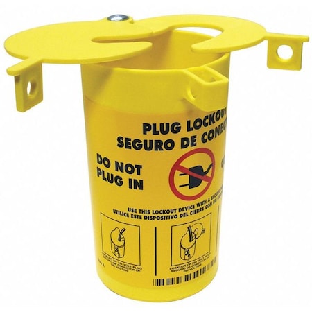 Condor Plug Lockout, Yellow, 3-1/2" H, 6-1/4" L 437R61