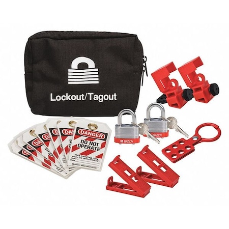 Condor Portable Lockout Kit, Black, 4-3/4" H 437R66