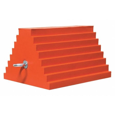 Checkers Wheel Chock, 11" D, 7" H, 9" W, Orange UCTS003