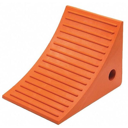 Checkers Wheel Chock, 11" D, 8" H, 8" W, Orange UC1600