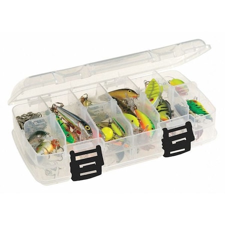 Plano Adjustable Compartment Box with 12 to 18 compartments, Plastic, 2 3/8 in H x 4-1/2 in W 345023
