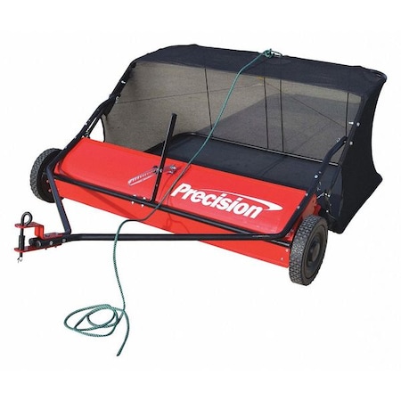 Precision Products Lawn Sweeper, 48 in Working Width, 16 cu ft Hopper Capacity, Nylon Hopper Material LSP48