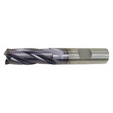 Cleveland 4-Flute Cobalt 8% Fine Square Single Roughing End Mill Cleveland RG6-TC TiCN 3/4x3/4x3/4x2-7/8 C30986