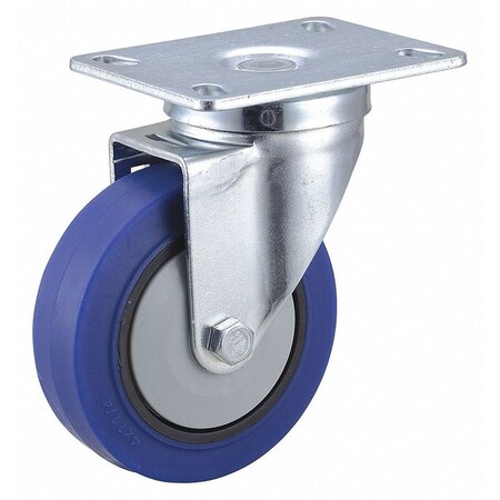 Zoro Select 32J989 Swivel Stem Caster - 4" Polyolefin Wheel, 275 Lb Capacity