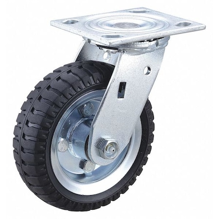 Zoro Select Plate Caster, 6" Wheel Dia., 250 lb. Load MT1HV11DC