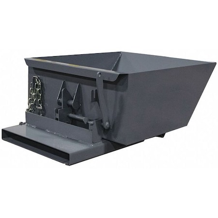 Zoro Select Self-Dumping Hopper, 6.8 cu. ft. Cap. 2555LPGray