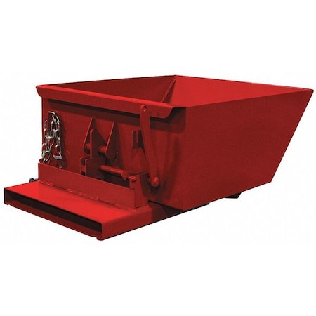 Zoro Select Self-Dumping Hopper, 6.8 cu. ft. Cap. 2555LPRed