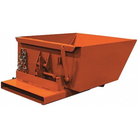Zoro Select Self-Dumping Hopper, 6.8 cu. ft. Cap. 2555LPOrange