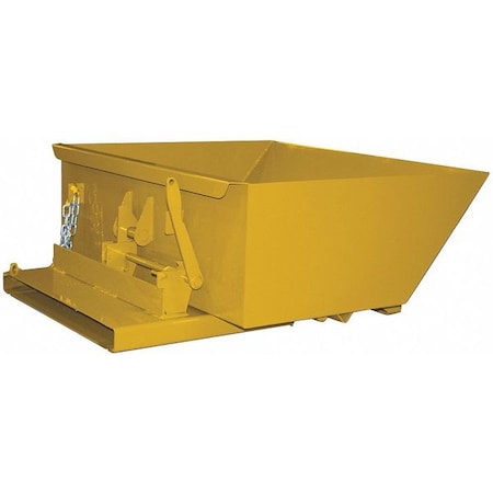 Zoro Select Self-Dumping Hopper, 9.0 cu. ft. Cap. 3355LPYellow