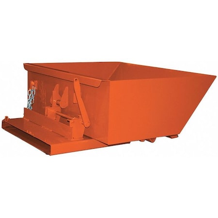 Zoro Select Self-Dumping Hopper, 9.0 cu. ft. Cap. 3355LPOrange