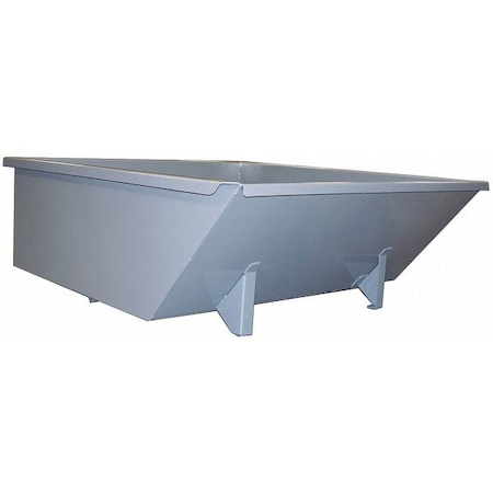 Zoro Select Self-Dumping Hopper, 40.5 cu. ft. Cap. 15077LPGray