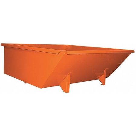 Zoro Select Self-Dumping Hopper, 40.5 cu. ft. Cap. 15077LPOrange