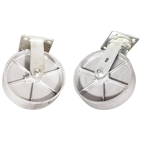 Zoro Select Plate Caster, 4400 lb. Ld Rating, PK4 8802