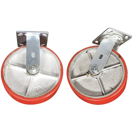 Zoro Select Plate Caster, 4400 lb. Ld Rating, PK4 8806