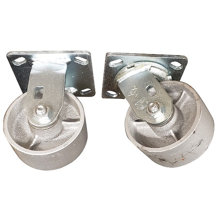 Zoro Select Plate Caster, 2800 lb. Ld Rating, PK4 4402