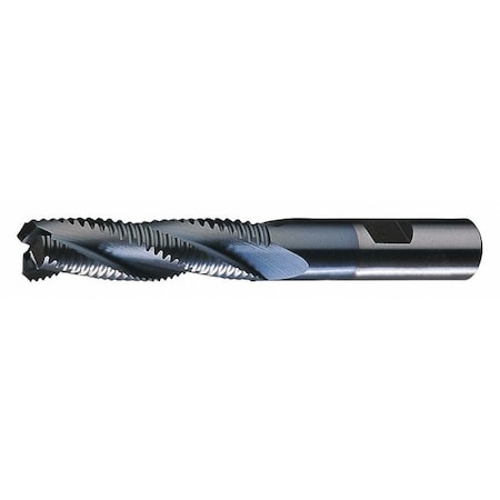 Cleveland 4-Flute Cobalt 8% Coarse Square Single Roughing End Mill Cleveland RG8-TC TiCN 5/8x5/8x5/8x2-3/4 C31300