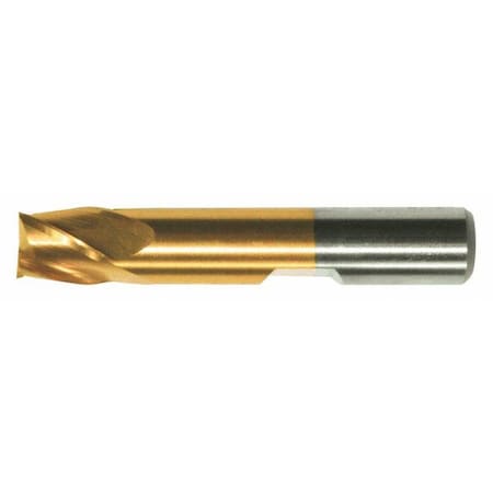 Cleveland 4-Flute PM+ HSS-E Square CC Single Finishing End Mill Cleveland PM-4-TN TiN 7/16x3/8x1-3/4x3-3/4 C32019
