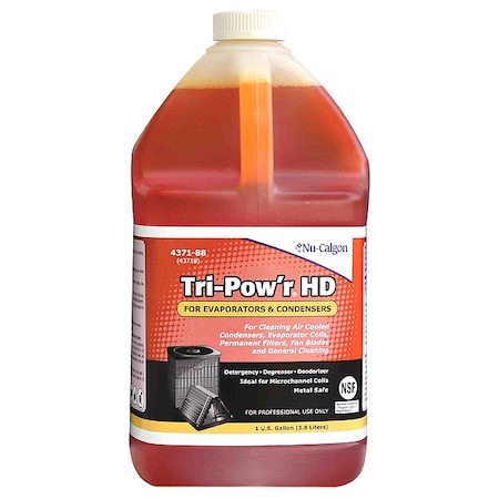 Nu-Calgon Coil Cleaner, 55 gal, Jug, Orange 4371-81