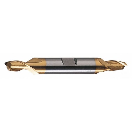 Cleveland 2-Flute HSS Square Double End Mill Cleveland HD-2-TN TiN 5/32x3/8x7/16x3-1/8 C33650