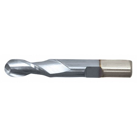 Cleveland 2-Flute HSS Ball Nose Single End Mill Cleveland HG-2B-TC TiCN 1/4x3/8x5/8x2-7/16 C39029