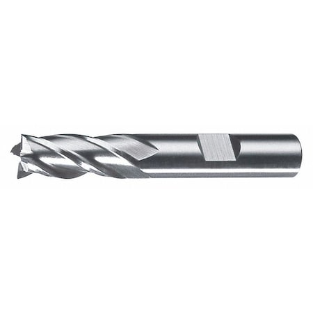 Cleveland 4-Flute HSS Center Cutting Square Single End Mill Cleveland HG-4MC Bright 15mmx1/2x1-3/8x3-3/8 C75103