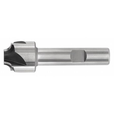 Cleveland 4-Flute HSS Corner Rounding End Mill Cleveland CRE Bright 5/8" x 1/2" x 1/2" x 3"x0.125CR C75375