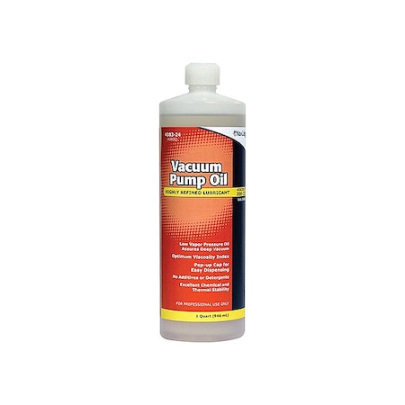 Nu-Calgon Refrigerant Evac Pump Oil, 1 qt, Bottle 4383-24