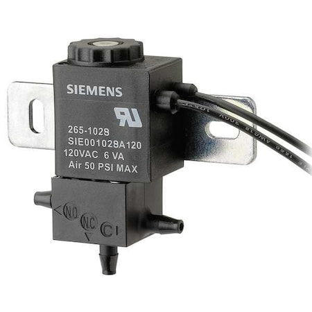 Siemens Solenoid Air Valve, 3-Way, 120VAC, 1-20 psi 265-1028