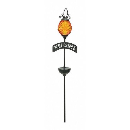 Moonrays 91587 Solar Powered White LED Glass Pineapple Stake Lights