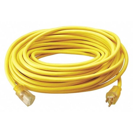 Southwire 50 ft. Yellow Lighted Extension Cord SJTW 025880002