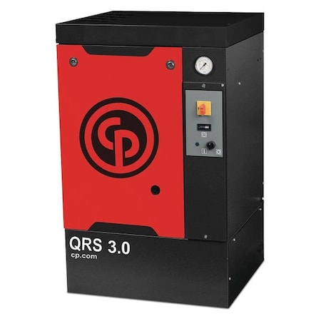 Chicago Pneumatic Rotary Screw Air Comp, 3 HP, Base Mount, Phase - Electrical: 1 QRS 3.0 HP-1 BM