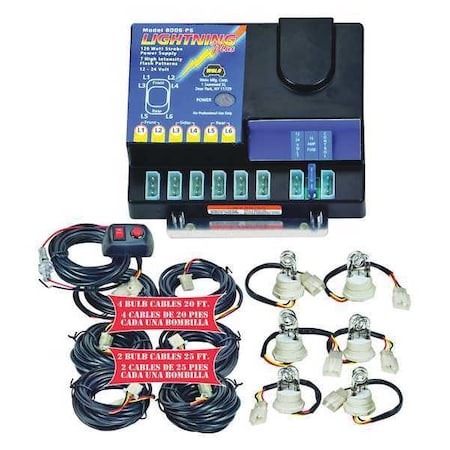 Wolo Strobe Kit Plus, 4 Blue/2 Red Bulbs 8106XL-13-4B2R