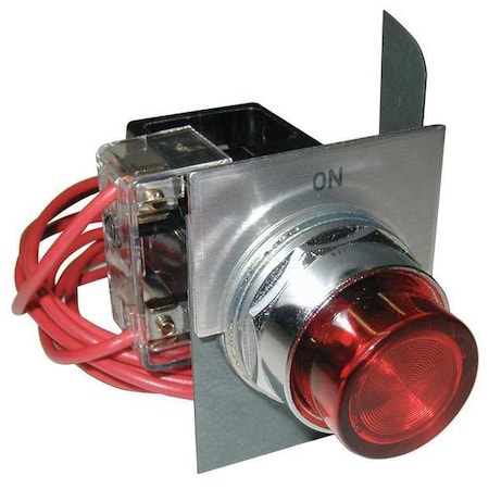 Siemens Red On Pilot Light, 120V 49SPL0BRF