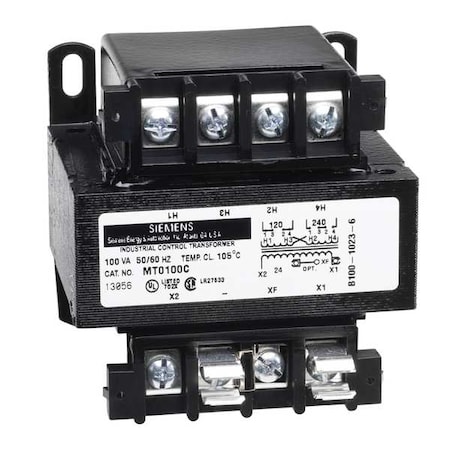 SIEMENS Control Transformer, 75VA, 2.56 In. H MT0075A