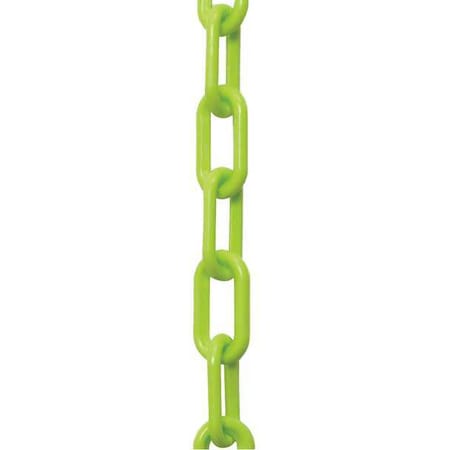 Zoro Select Plastic Chain, Safety Green, 50 ft Length, Gloss 30014-50