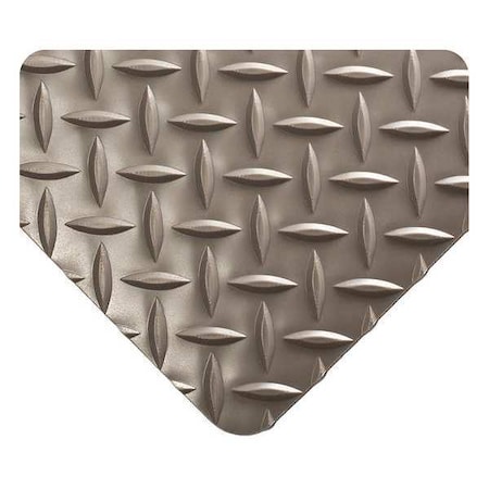 Wearwell Diamond-Plate SpongeCote Mat - Gray