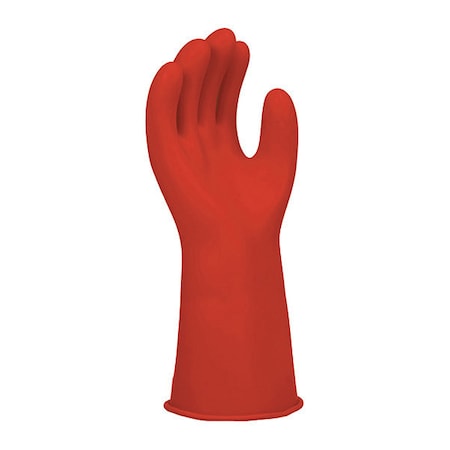 Salisbury Electrical-Insulating Gloves, 1,000V AC, 1,500V DC, Rubber, 14 in Length, Red, Size 10 E014R/10