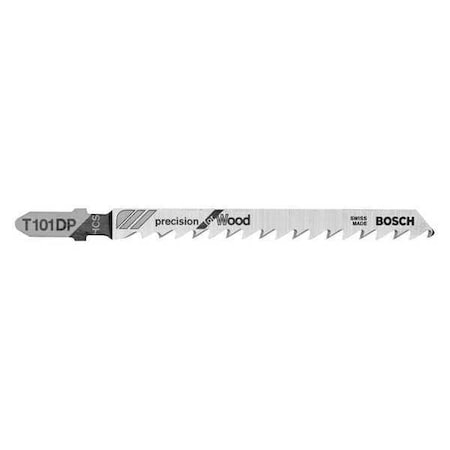 Bosch 4In, 6TPI, HCS Shank Jigsaw Blade, PK5 T101DP