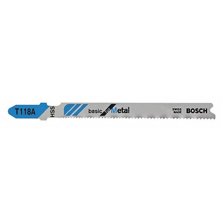 Bosch 3In 24TPI HSS Shank Jigsaw Blade, PK100 T118A100