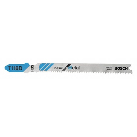 Bosch 3In 14TPI HSS Shank Jigsaw Blade, PK100 T118B100