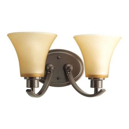 Progress Lighting Joy 2-Light Bath Bar, 100 W, Antique Bronze P2001-20