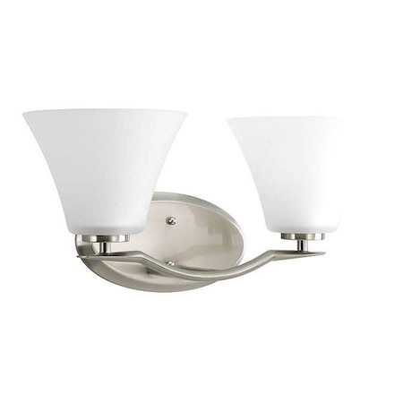 Progress Lighting Bravo 2-Light Bath & Vanity, 100 W, Brushed Nickel P2005-09