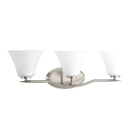 Progress Lighting Bravo 3-Light Bath & Vanity, 100 W, Brushed Nickel P2006-09