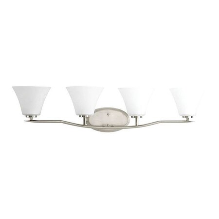 Progress Lighting Bravo 4-Light Bath & Vanity, 100 W, Brushed Nickel P2007-09