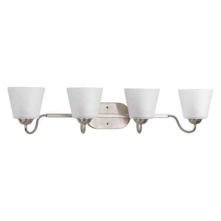 Progress Lighting Arden 4-Light Bath & Vanity, 100 W, Brushed Nickel P2130-09