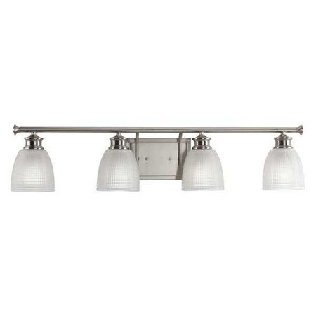 Progress Lighting Lucky 4-Light Bath & Vanity, 100 W, Brushed Nickel P2118-09
