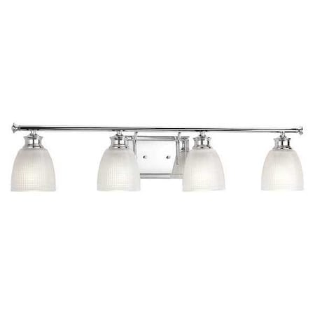 Progress Lighting Lucky 4-Light Bath & Vanity, 100 W, Polished Chrome P2118-15