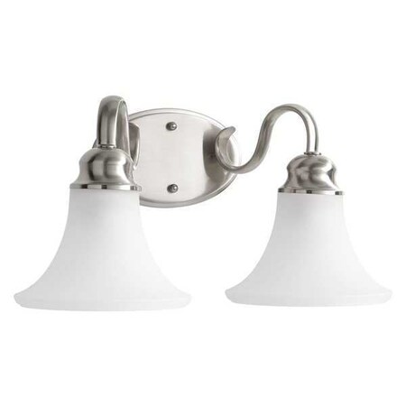 Progress Lighting Applause 2-Light Bath & Vanity, 100 W, Brushed Nickel P2096-09